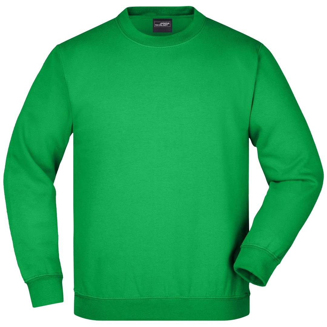 James & Nicholson Klassisches Komfort Rundhals-Sweatshirt Kinder JN040K Gr. M-128 fern-green