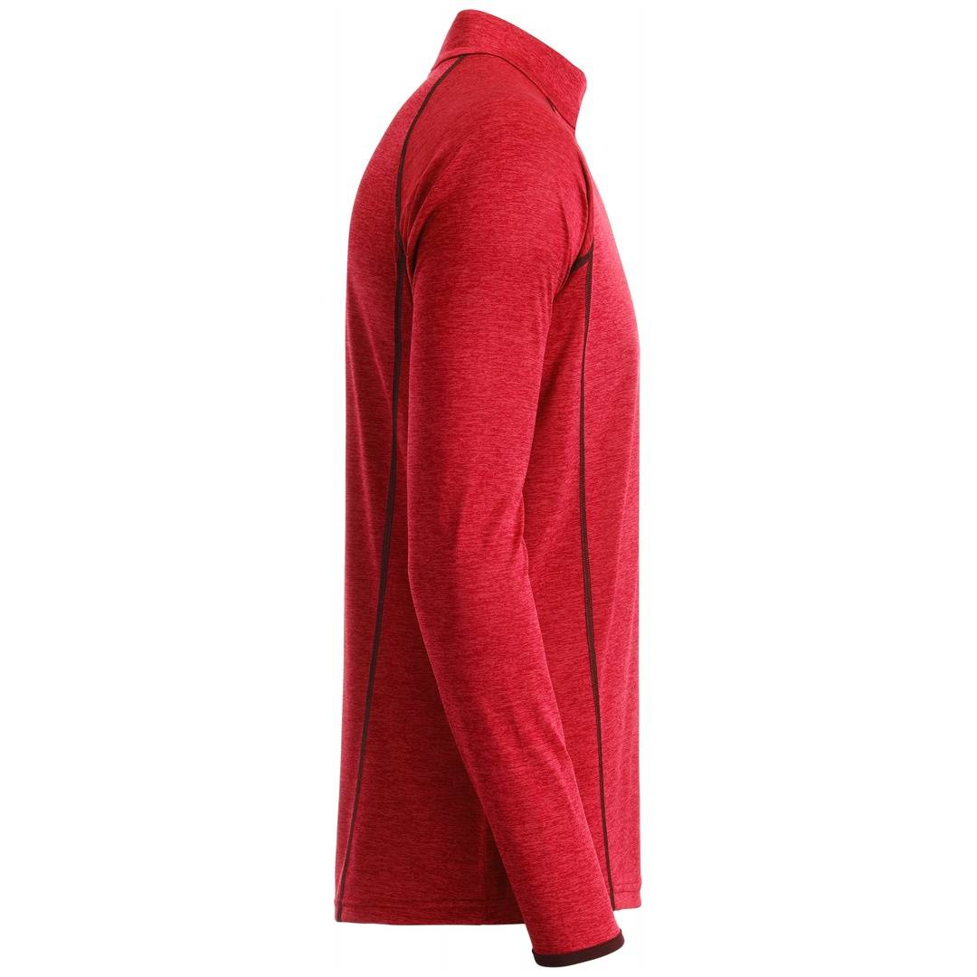 James & Nicholson Langarmshirt Herren JN498 Gr. L red-melange/titan