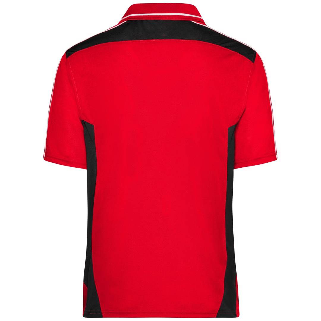 James & Nicholson Poloshirt Herren JN828 Gr. 3XL rot/schwarz