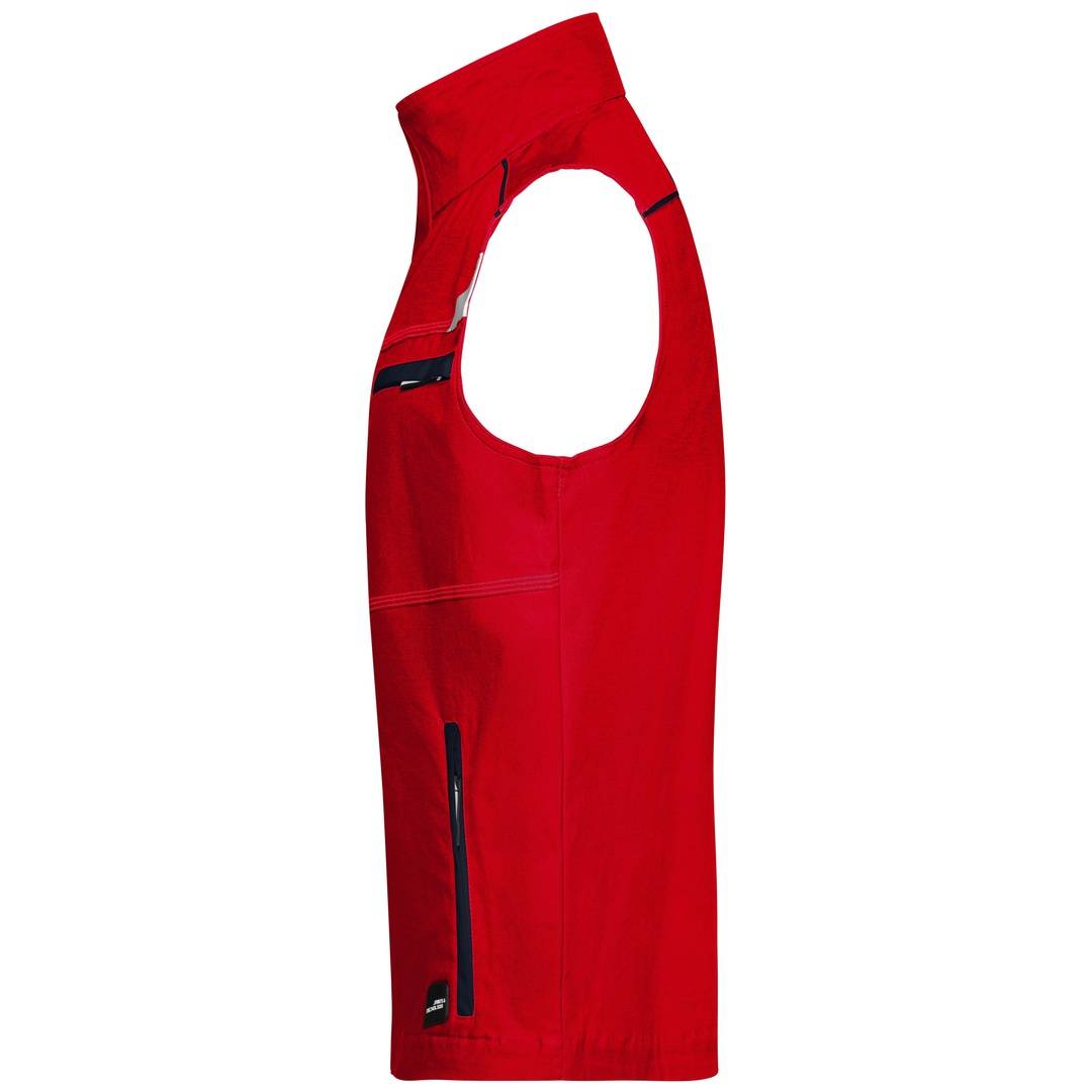 James & Nicholson Funktionelle Weste im sportlichen Look JN850 Gr. XS red/navy