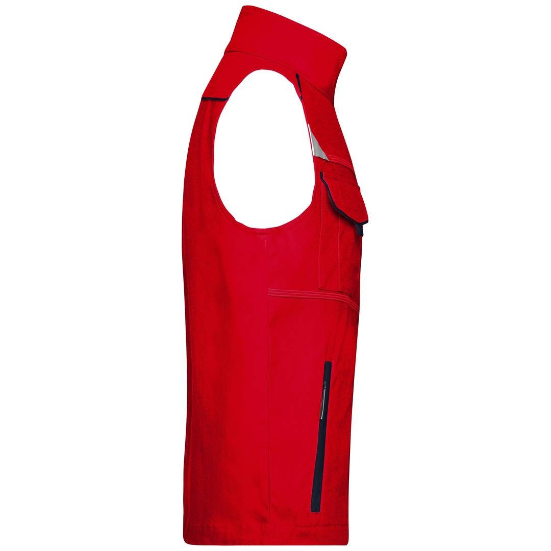 James & Nicholson Funktionelle Weste im sportlichen Look JN850 Gr. XS red/navy