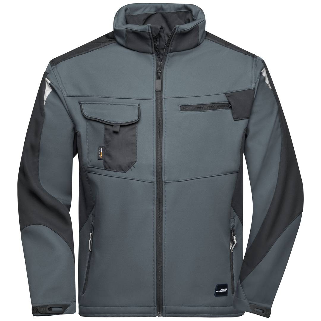 James & Nicholson Professionelle Softshelljacke JN844 Gr. 5XL carbon/black