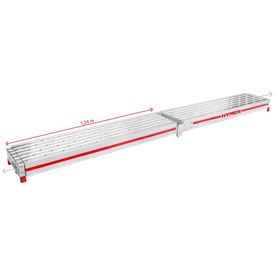 Hymer Alu-Diele TELESTEG, Länge eingef. 1,24 m / ausgef. 4,00 m