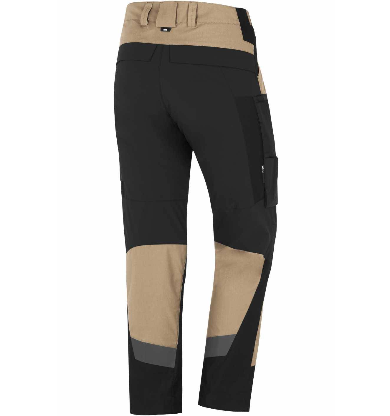 FHB MIO Arbeitshose elastisch, beige-schwarz, Gr. 46