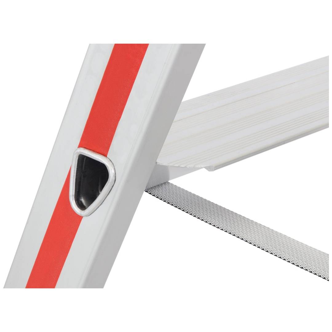 Hymer Stufenstehleiter mit Plattform, einseitig begehbar, 4 Stufen, Standhöhe 0,88 m