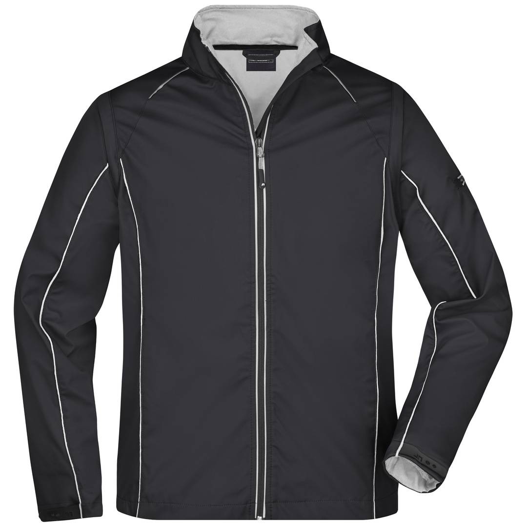 James & Nicholson Herren Zip-Off Softshell Jacke JN1122 Gr. M black/silver