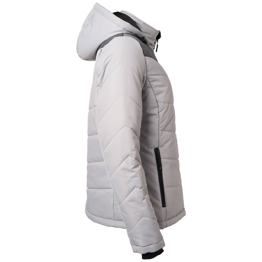 James &amp; Nicholson sportliche Winterjacke mit Kapuze JN1133 Gr. 2XL silber/anthrazit-melange
