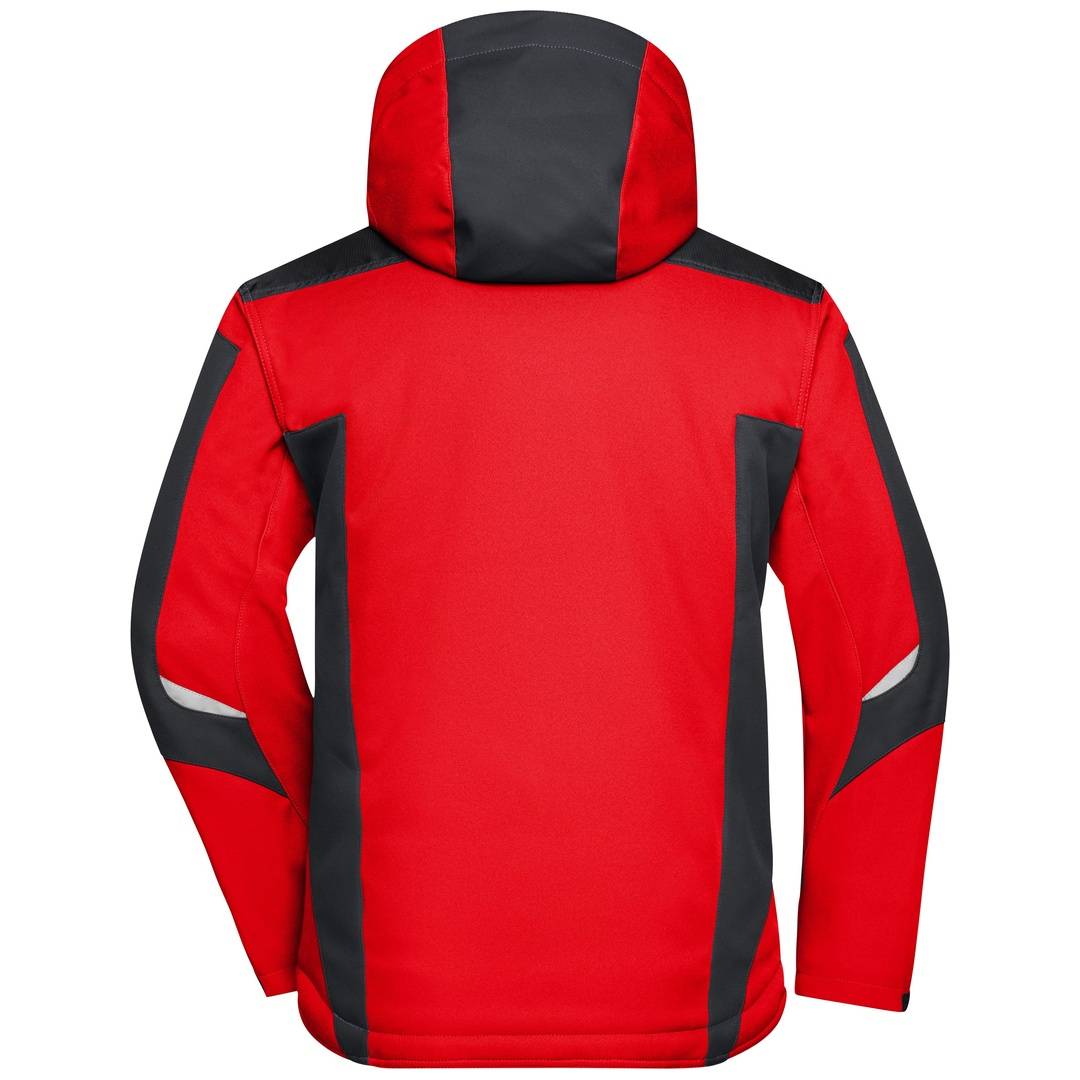 James & Nicholson Professionelle Softshelljacke mit Innenfutter JN824 Gr. 3XL red/black