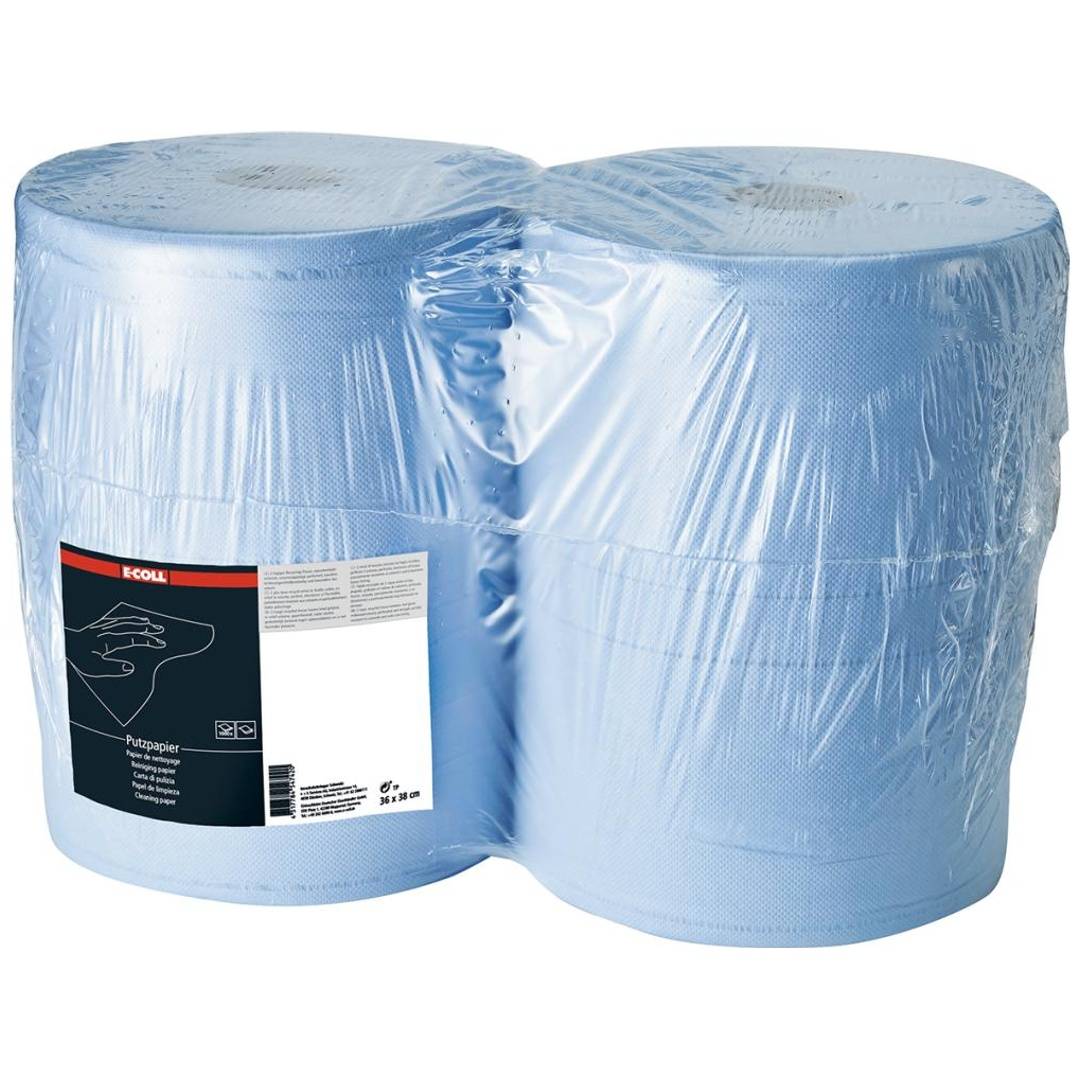 E-COLL Putzpapier blau, 2-lagig, 1.000 Blatt 38 x 36 cm