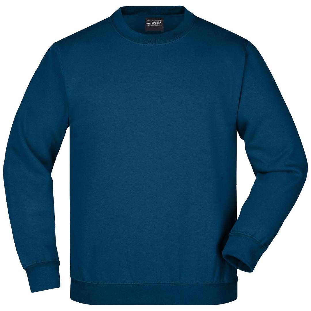 James & Nicholson Klassisches Komfort Rundhals-Sweatshirt Kinder JN040K Gr. M-128 navy