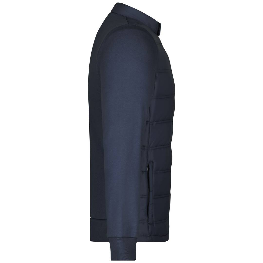 James & Nicholson JN1124 Mens Hybrid Sweat Jacket Gr. XXL navy