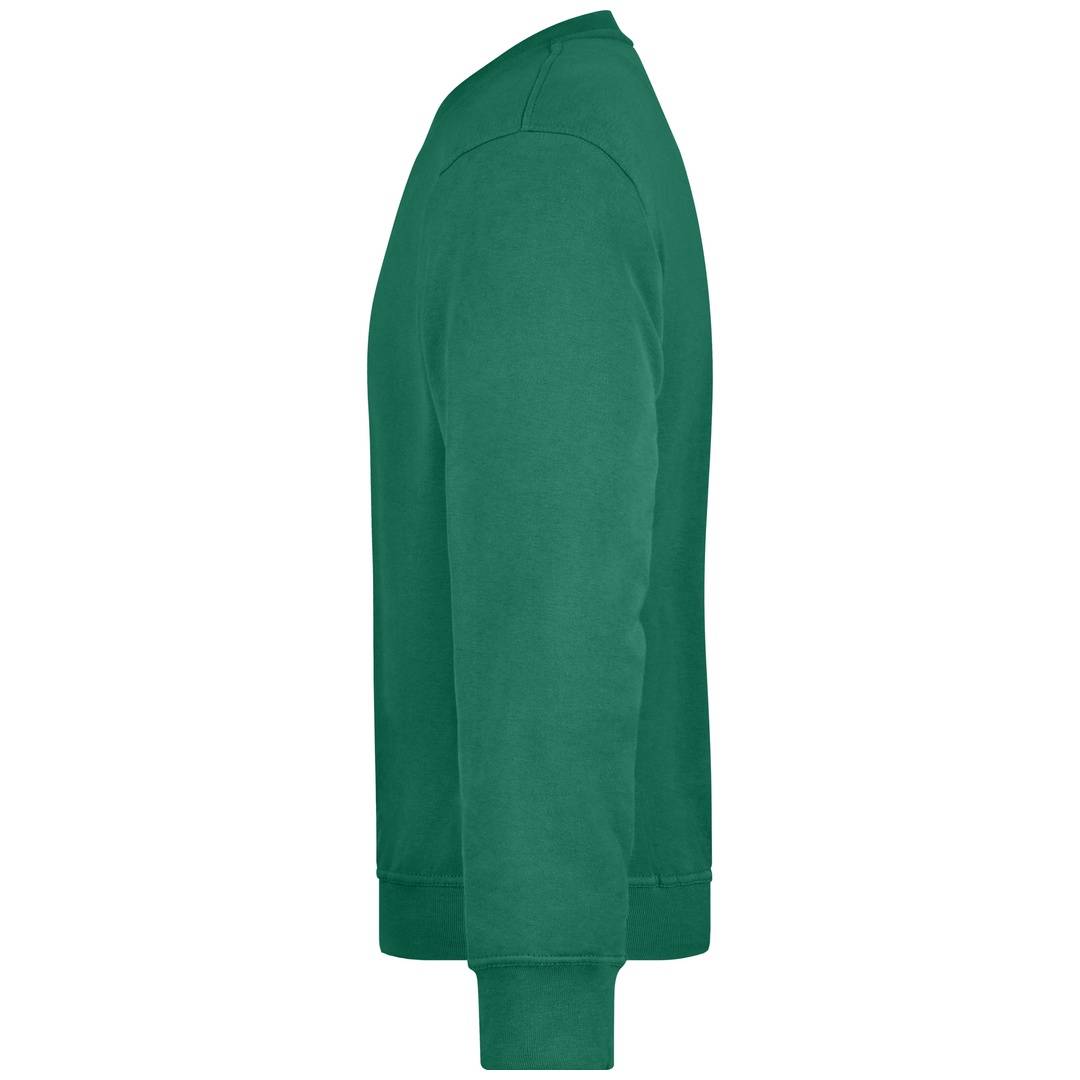 James & Nicholson Klassisches Rundhals-Sweatshirt JN840, Gr. S dark-green