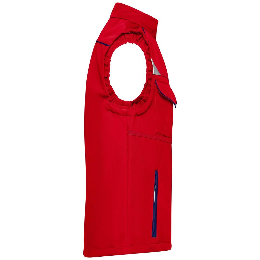 James & Nicholson Softshellweste Wind- und wasserabweisend JN852 Gr. XS red/navy