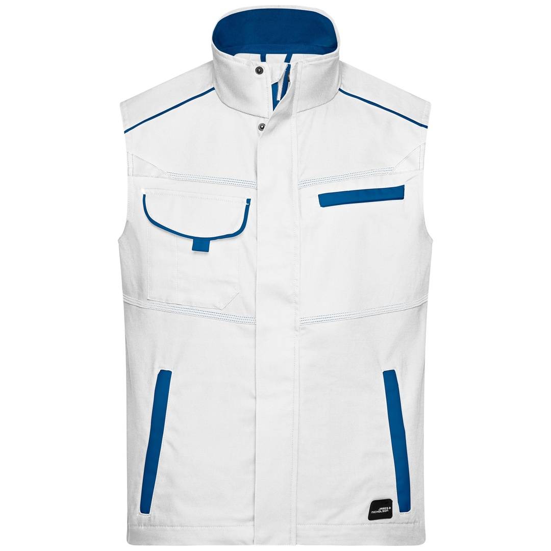 James & Nicholson Funktionelle Weste im sportlichen Look JN850 Gr. 6XL white/royal