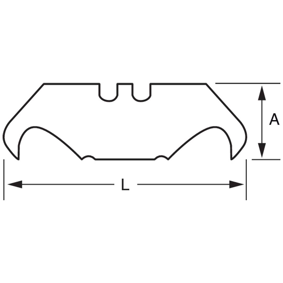 Bahco Hakenklingen für Universalmesser, trapezförmig - 5 Stk./Spender