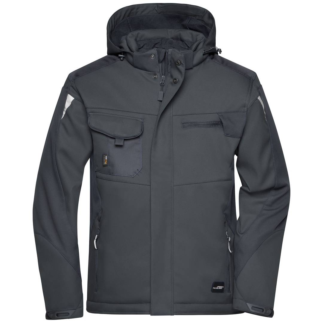 James & Nicholson Professionelle Softshelljacke mit Innenfutter JN824 Gr. L black/black
