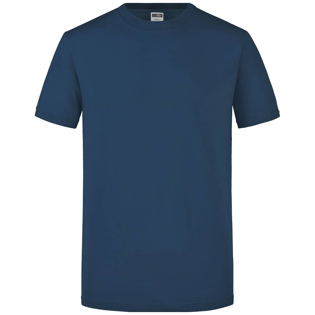 James & Nicholson Figurbetontes Rundhals-T-Shirt Herren Slim Fit JN911 Gr. L navy