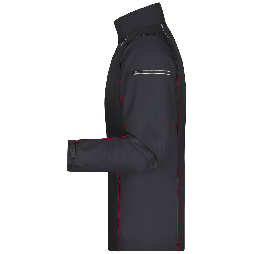 James & Nicholson Herren Zip-Off Softshell Jacke JN1122 Gr. 3XL black/red