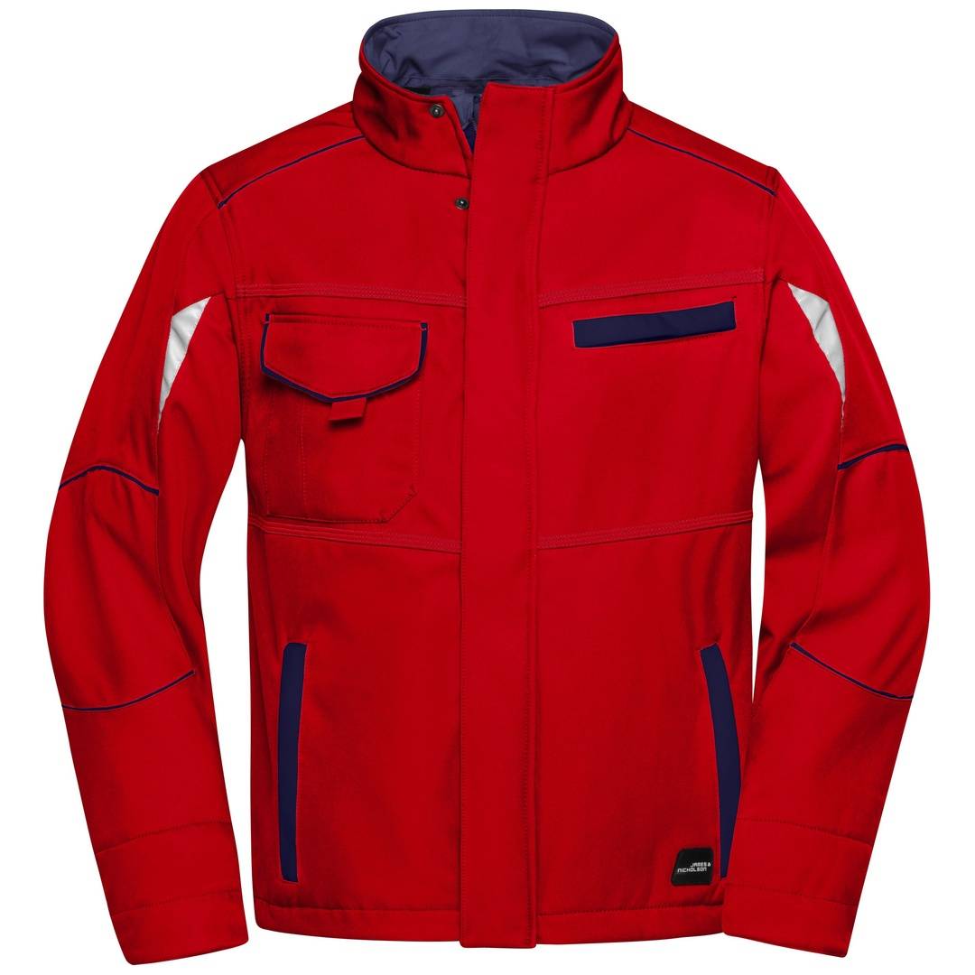 James & Nicholson Wind- und Wasserfeste Softshelljacke JN851 Gr. XL red/navy