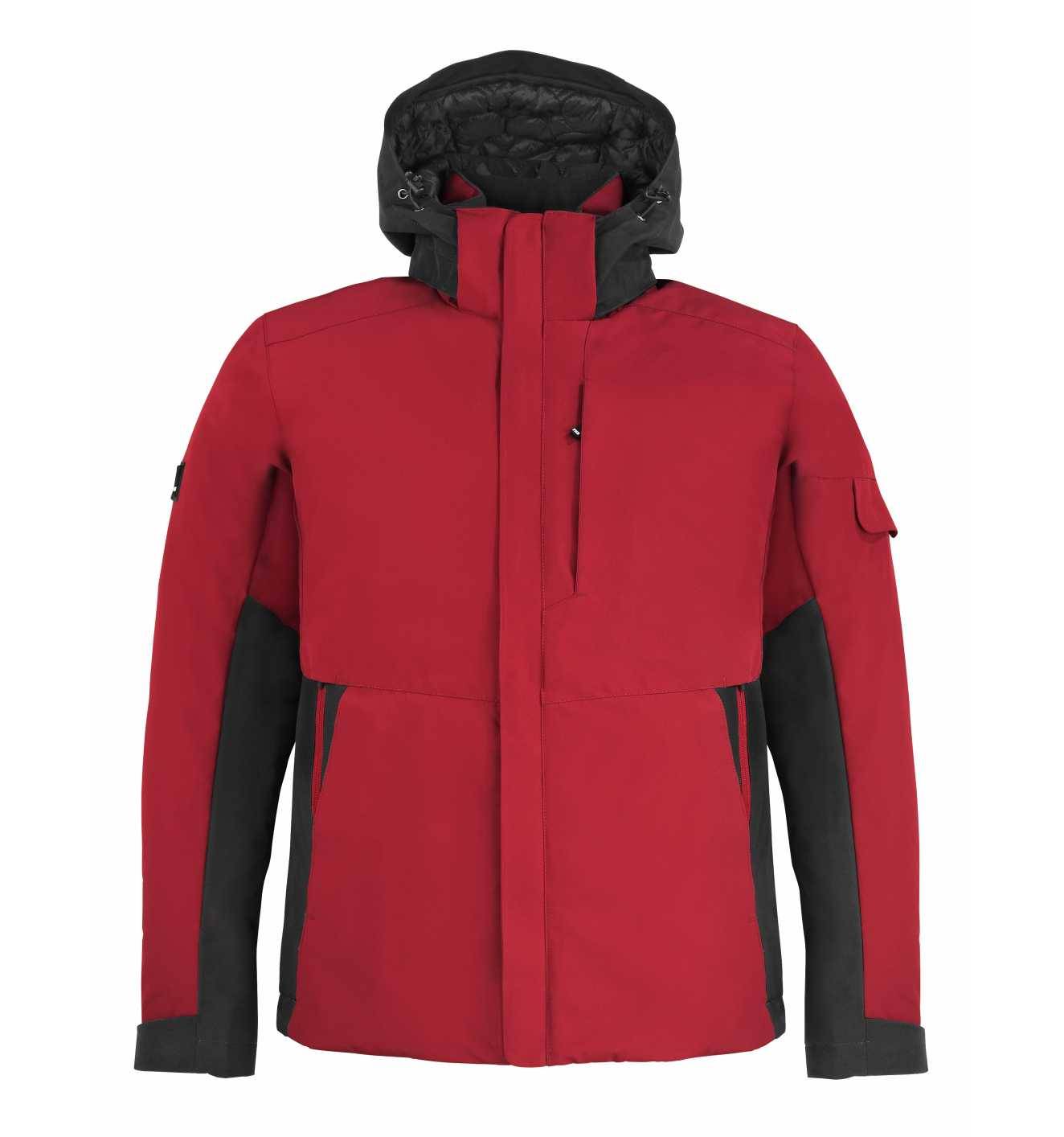 Winterjacke GEORG, rot-schwarz, Gr.L