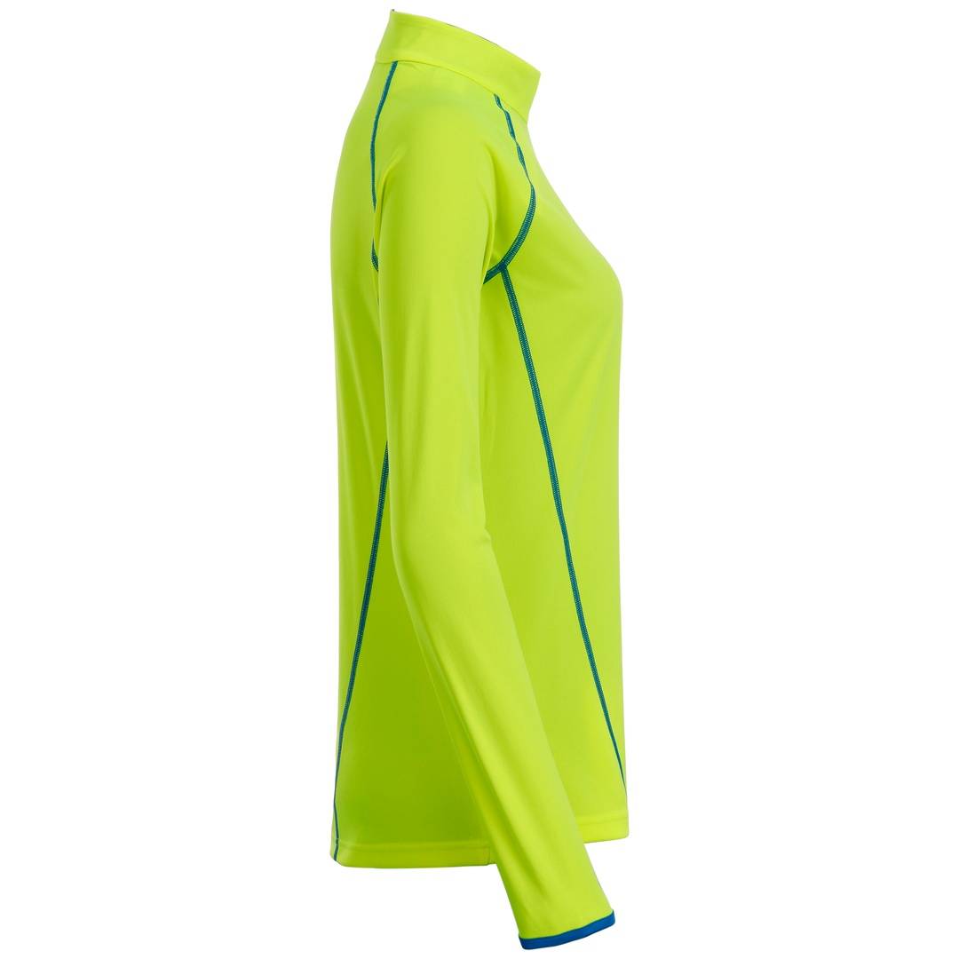 James & Nicholson Langarmshirt Damen JN497 Gr. XL bright-yellow/bright-blue