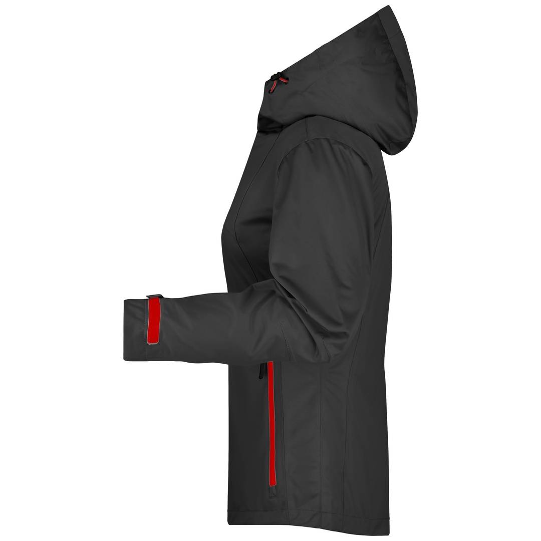 James & Nicholson Ultraleichte Softshelljacke Damen JN1097 Gr. 2XL black/red