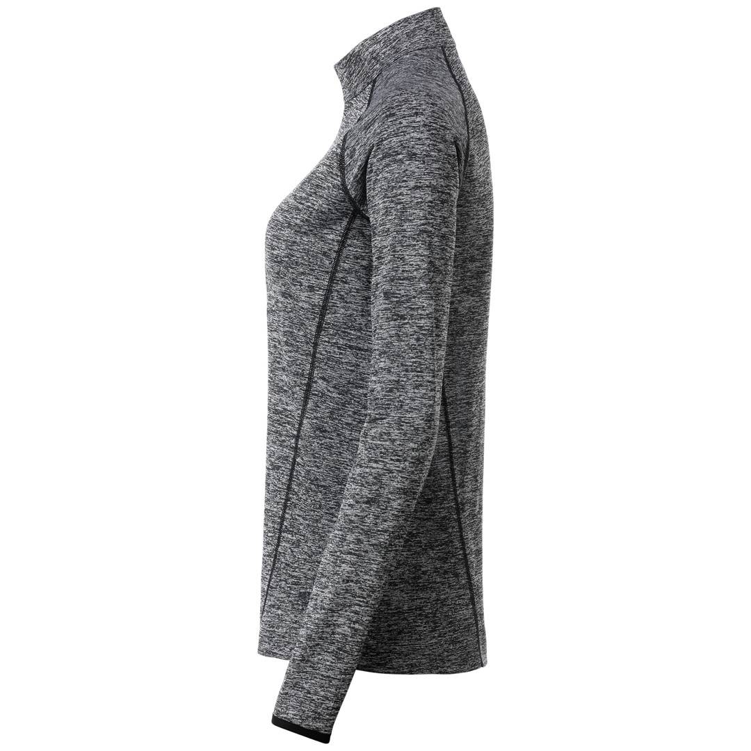 James & Nicholson Langarmshirt Damen JN497 Gr. S black-melange/black