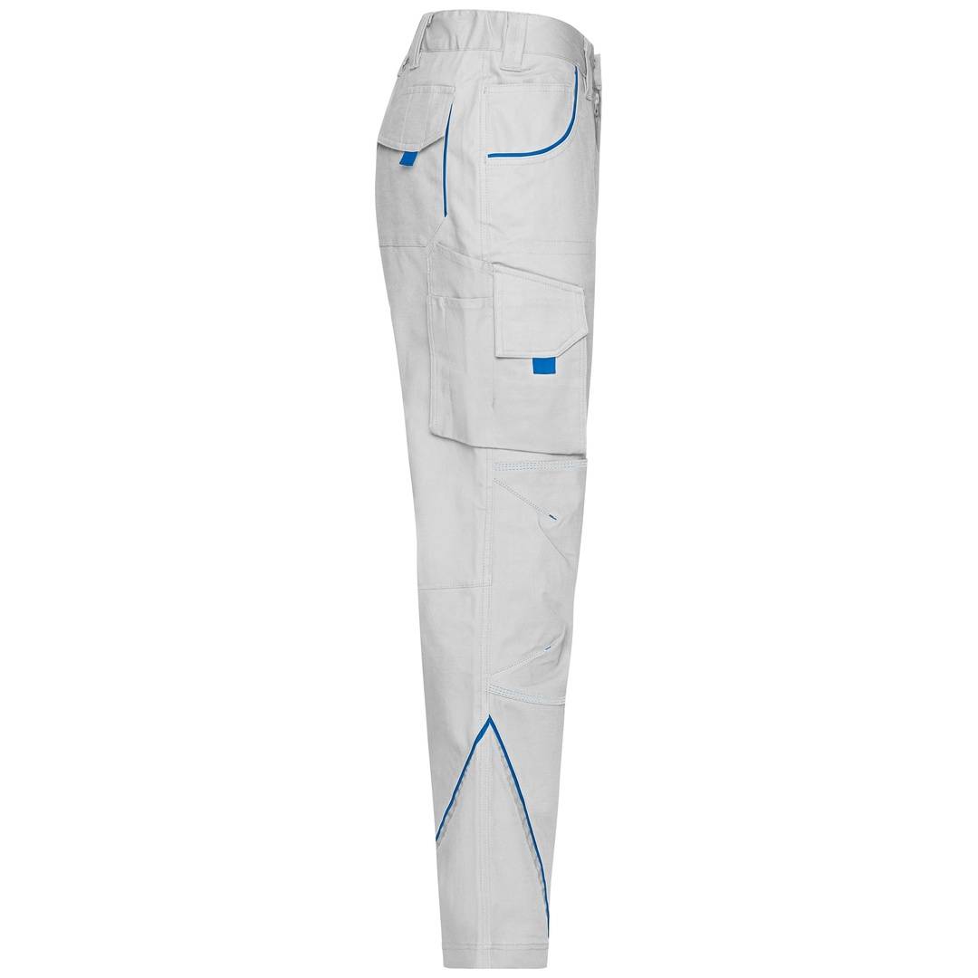 James & Nicholson Funktionelle Arbeitshose JN847 Gr. 52 white/royal