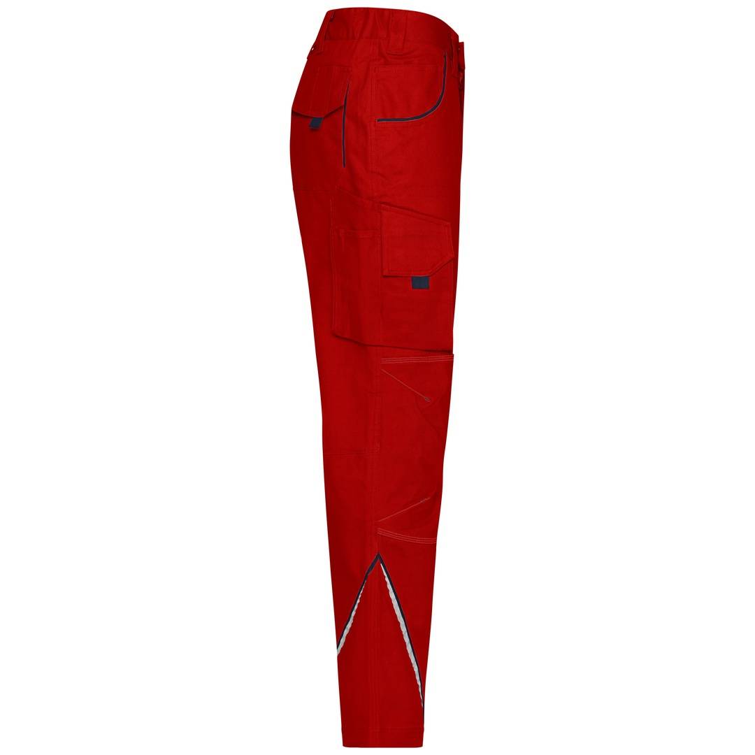 James & Nicholson Funktionelle Arbeitshose JN847 Gr. 54 red/navy