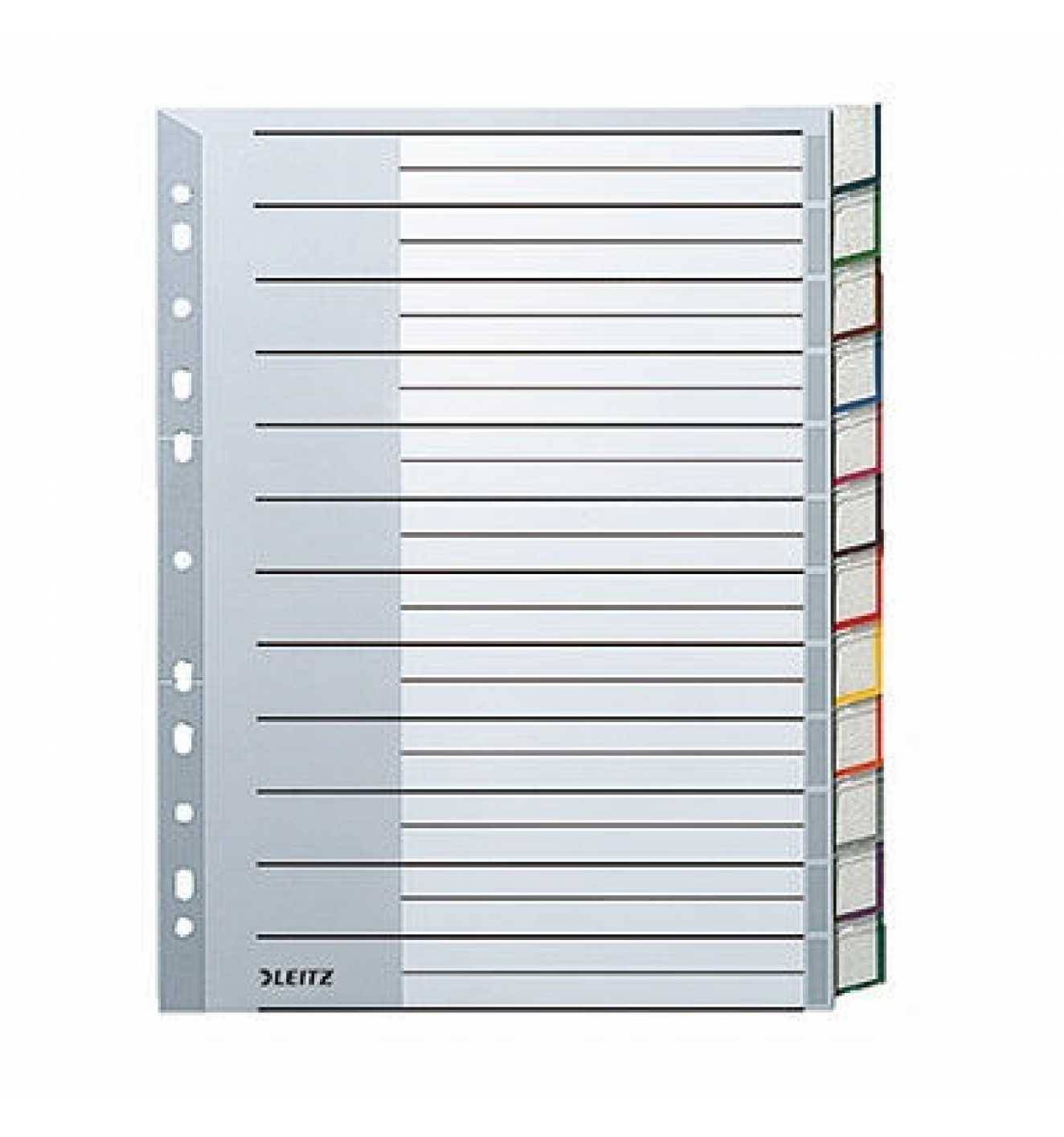 LEITZ Register 12750000 DIN A5 12Blatt PP blanko