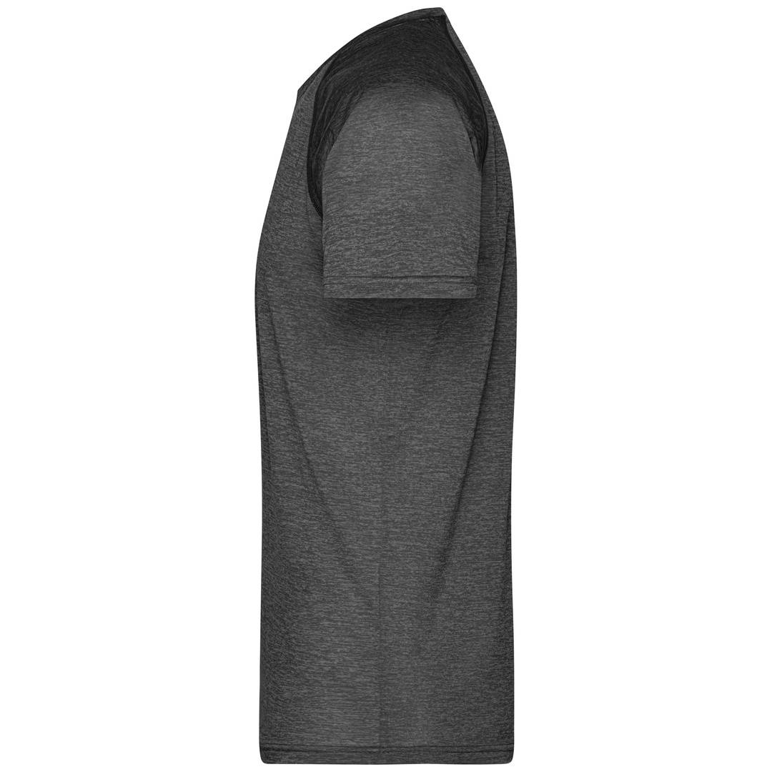James & Nicholson Funktions-Shirt Herren JN496 Gr. M black-melange/black