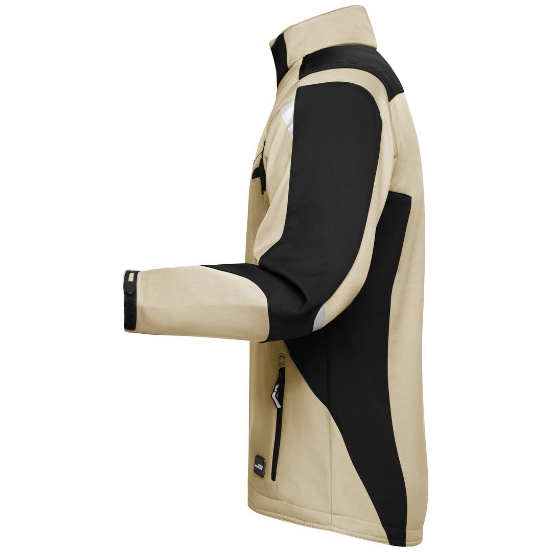 James & Nicholson Professionelle Softshelljacke JN844 Gr. 2XL stone/black