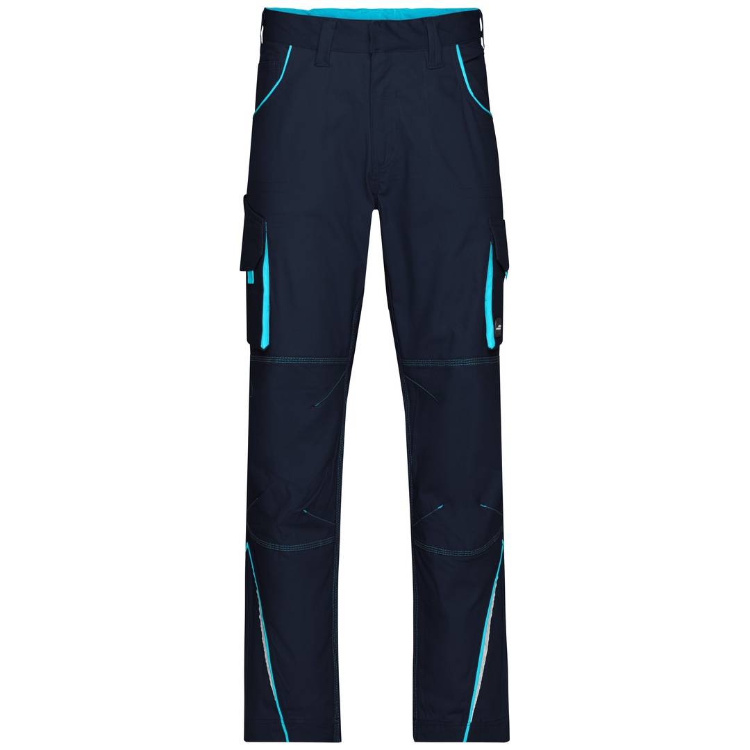 James & Nicholson Funktionelle Arbeitshose JN847 Gr. 26 navy/turquoise