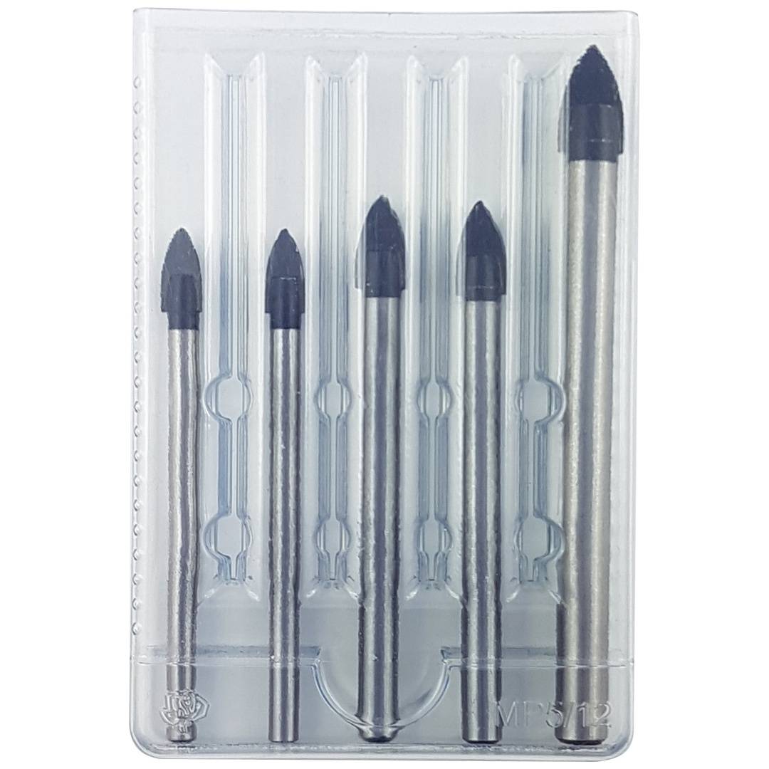 Projahn Crystal Glas- und Fliesenbohrer Satz 5-tlg 2x 6mm + 2x 8mm + 1x 10mm