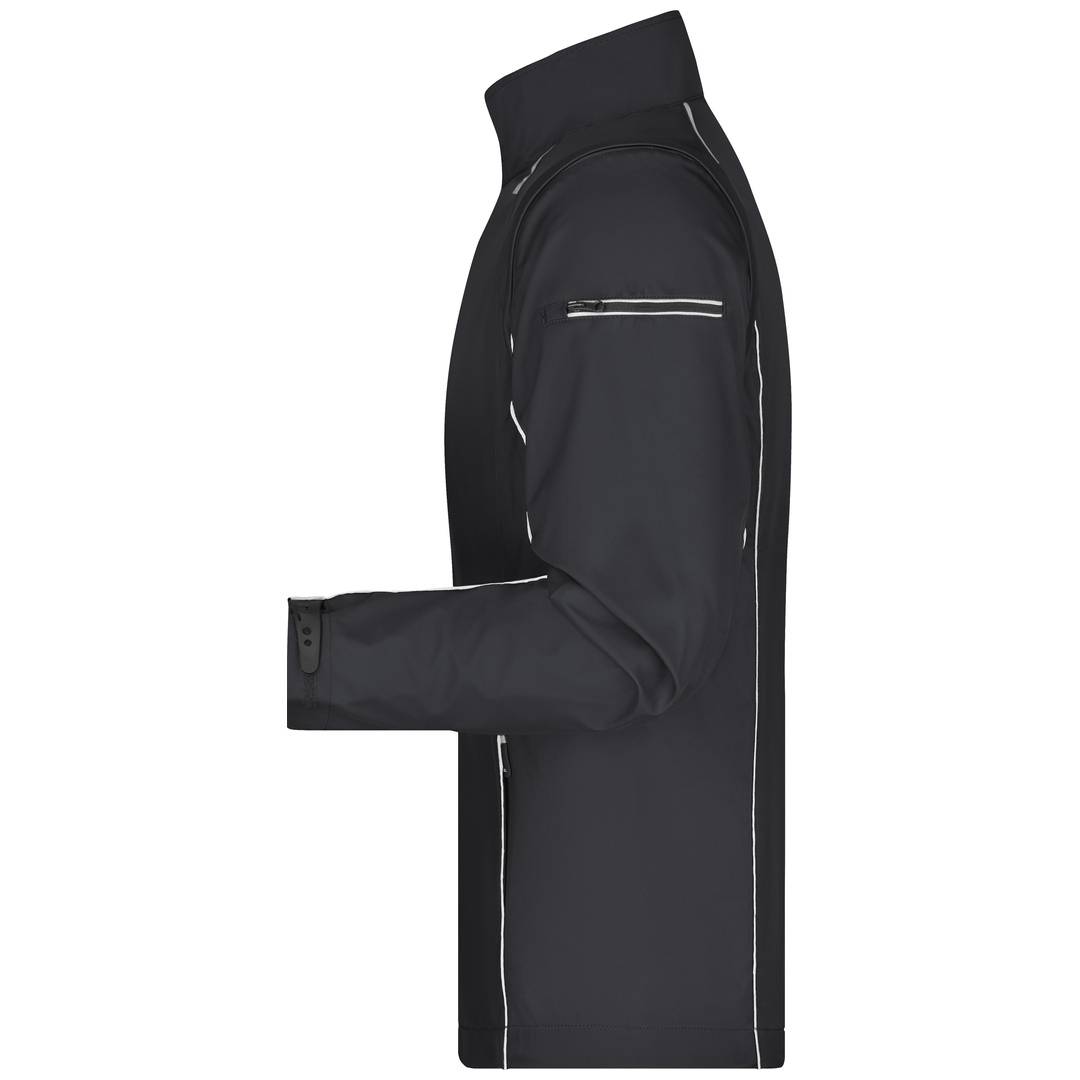 James & Nicholson Herren Zip-Off Softshell Jacke JN1122 Gr. S black/silver