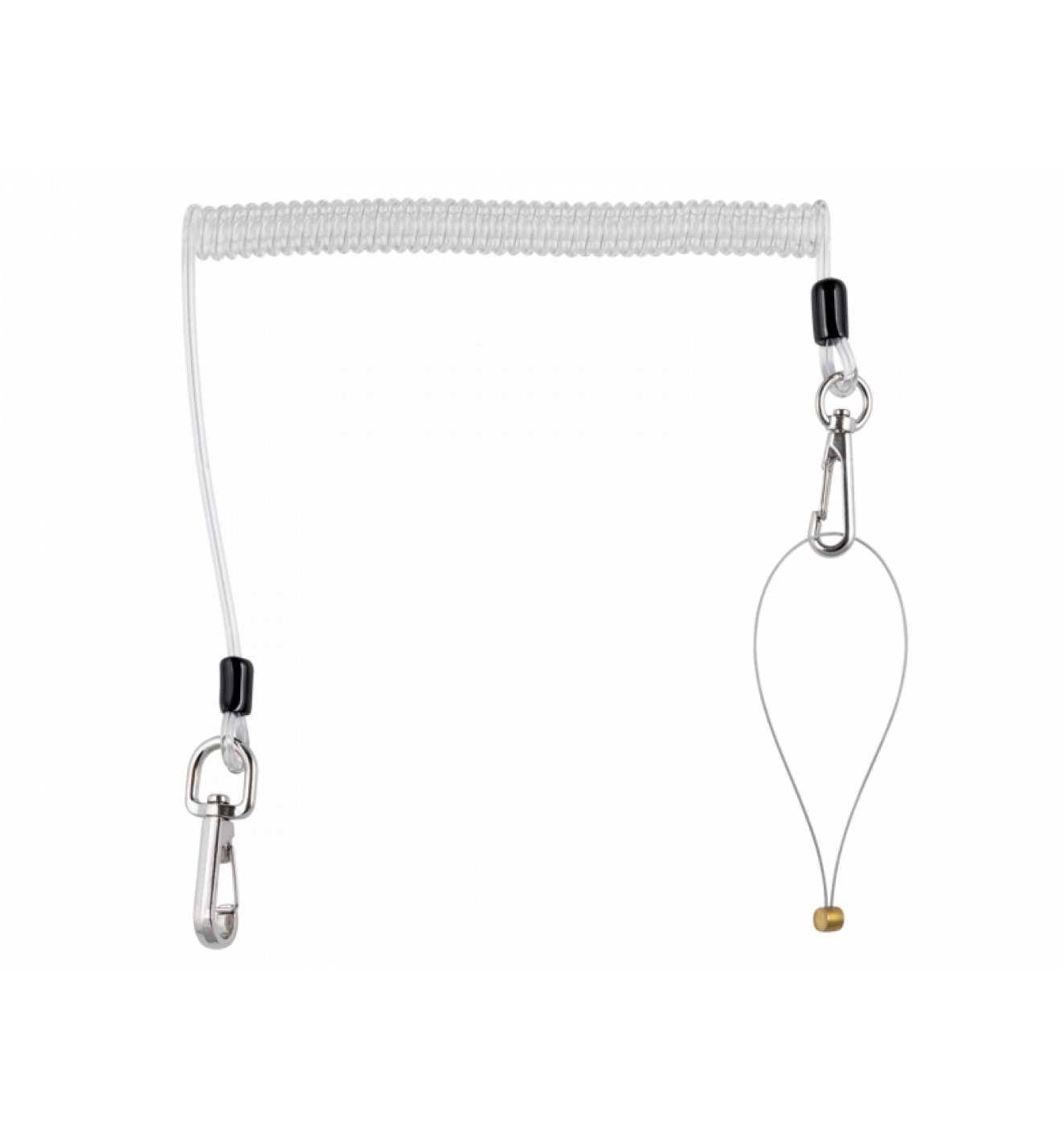 Bahco Aufrollbare Sicherungsleine mit Wendelschnur, mit 1-mm-Drahtschlaufe