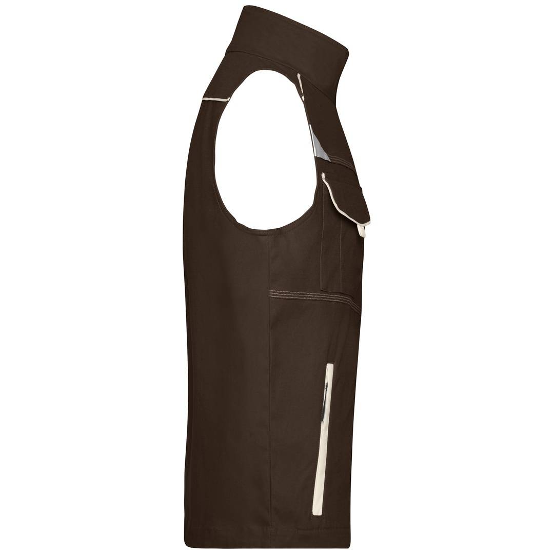James & Nicholson Funktionelle Weste im sportlichen Look JN850 Gr. 3XL brown/stone