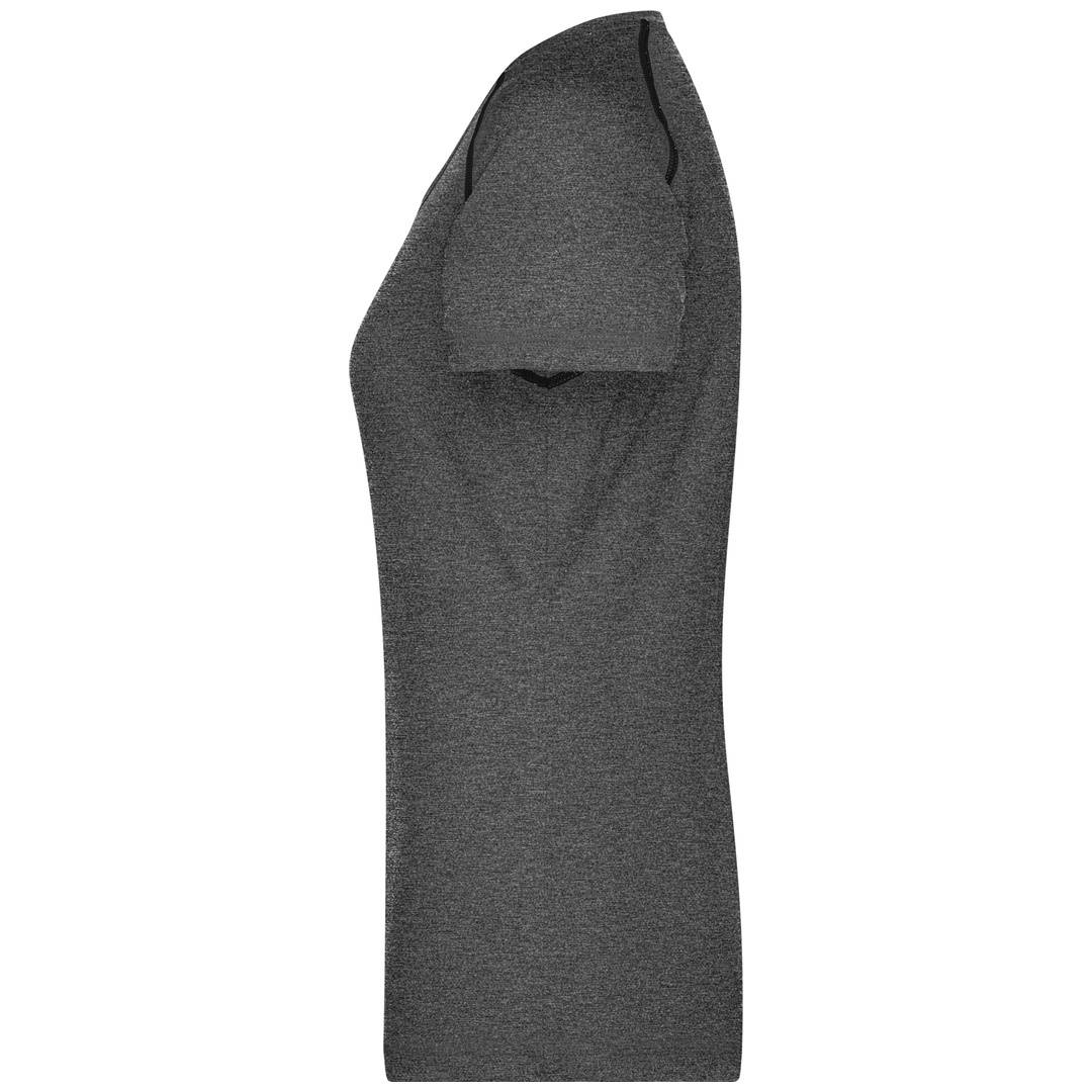 James & Nicholson Funktions-Shirt Damen JN495 Gr. M black-melange/black