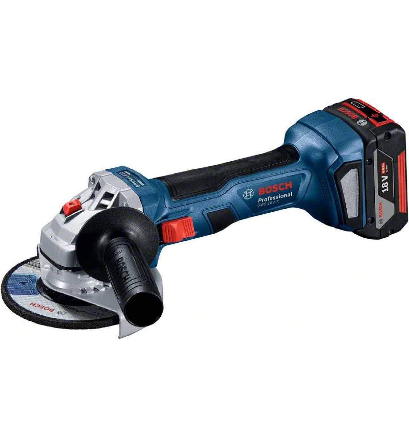 Bosch Professional GWS 18V-7 06019H9002 Akku-Winkelschleifer 125 mm ohne Akku 18 V