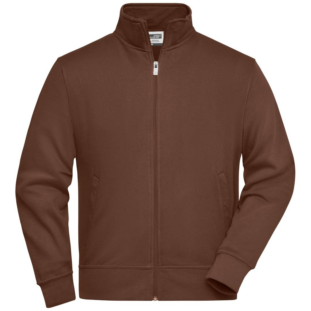 James & Nicholson Sweatjacke JN836 Gr. 4XL brown