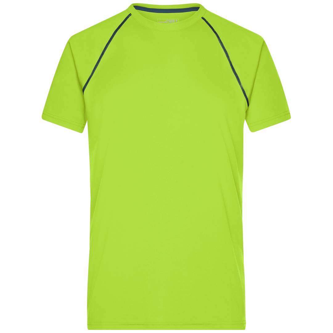 James & Nicholson Funktions-Shirt Herren JN496 Gr. L bright-yellow/bright-blue