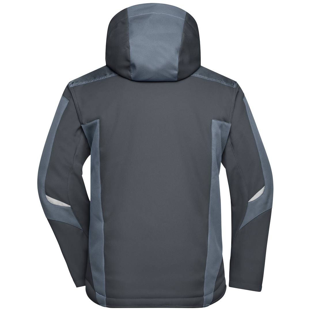 James & Nicholson Professionelle Softshelljacke mit Innenfutter JN824 Gr. 4XL black/carbon
