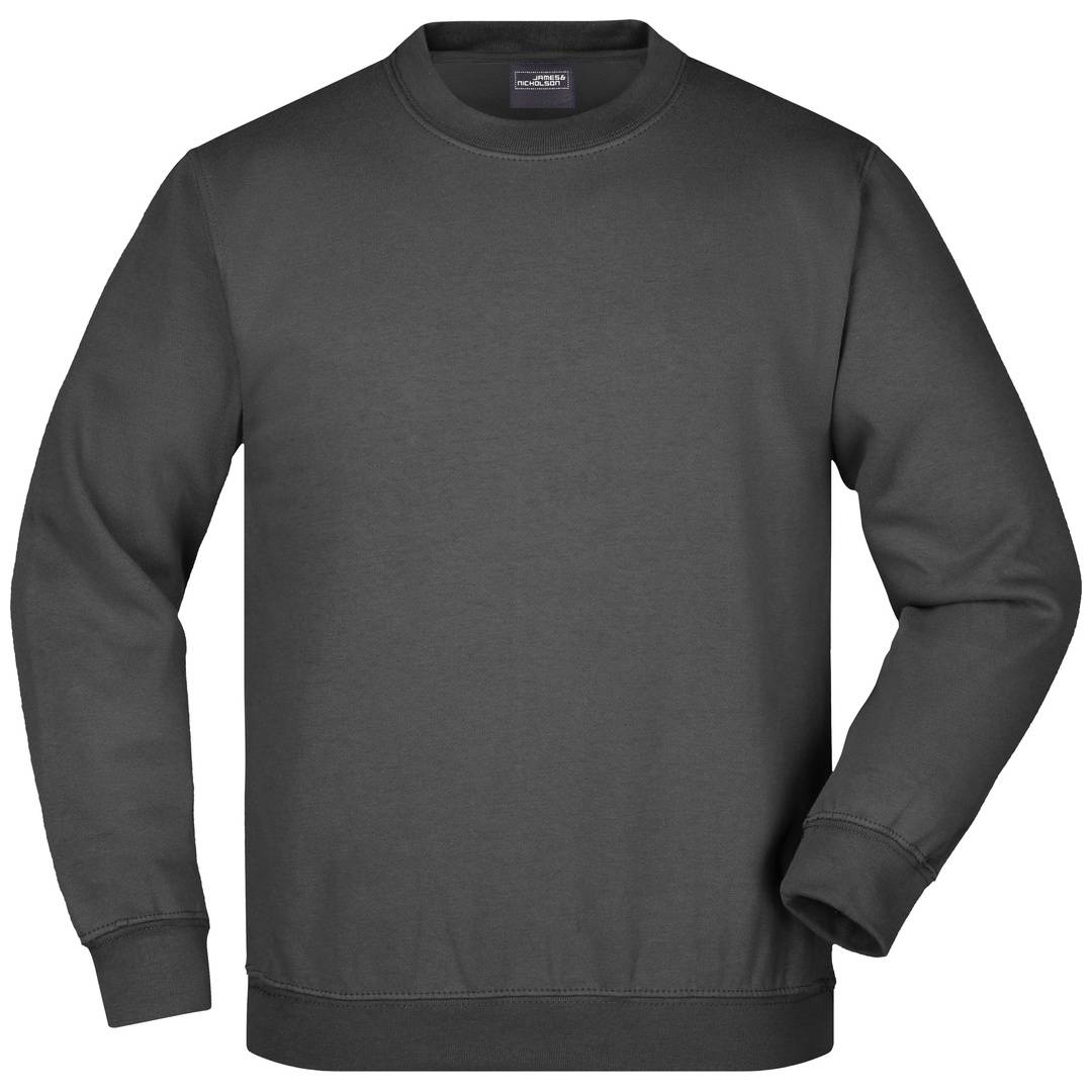 James & Nicholson Klassisches Komfort Rundhals-Sweatshirt Kinder JN040K Gr. S-116 graphite