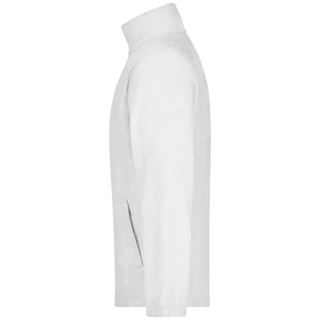 James & Nicholson Full-Zip Herren Fleecejacke JN044 Gr. L weiß