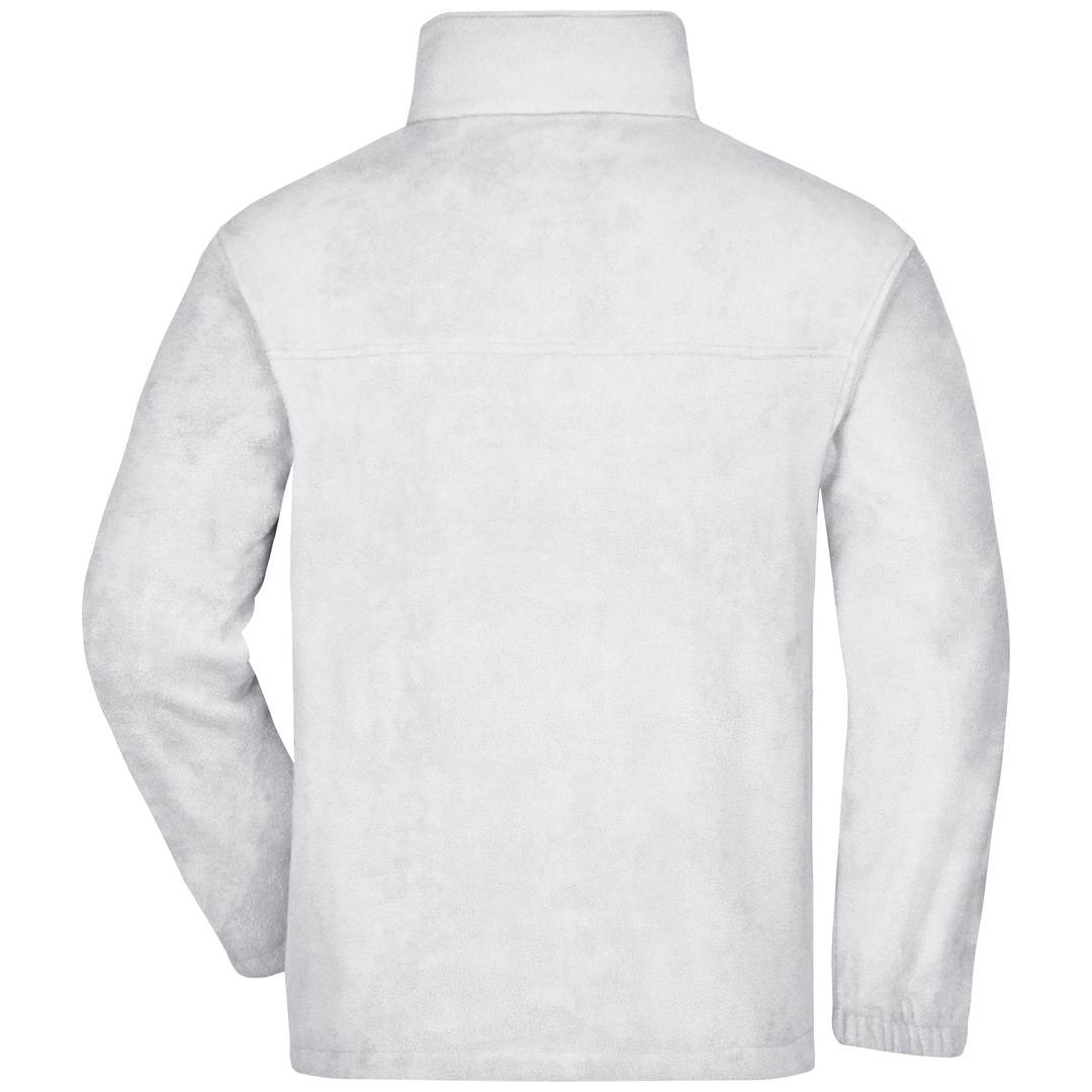 James & Nicholson Full-Zip Herren Fleecejacke JN044 Gr. L weiß