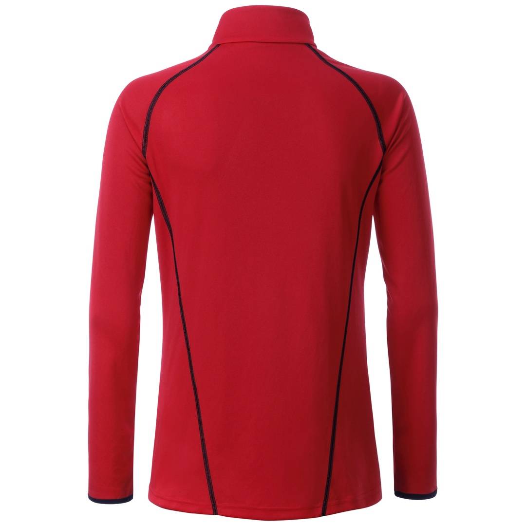 James & Nicholson Langarmshirt Damen JN497 Gr. S red/black