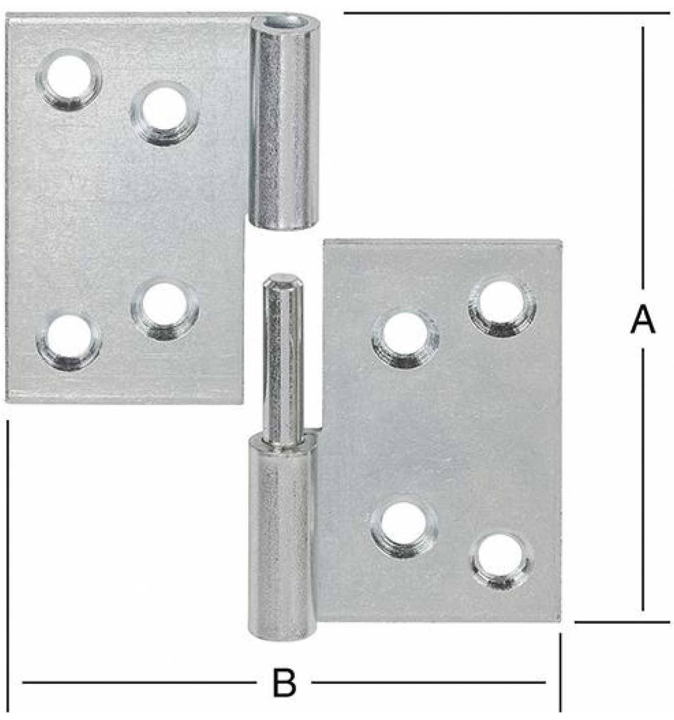 Vormann Ger.Aushebescharnierlks 70 x 100, verz.