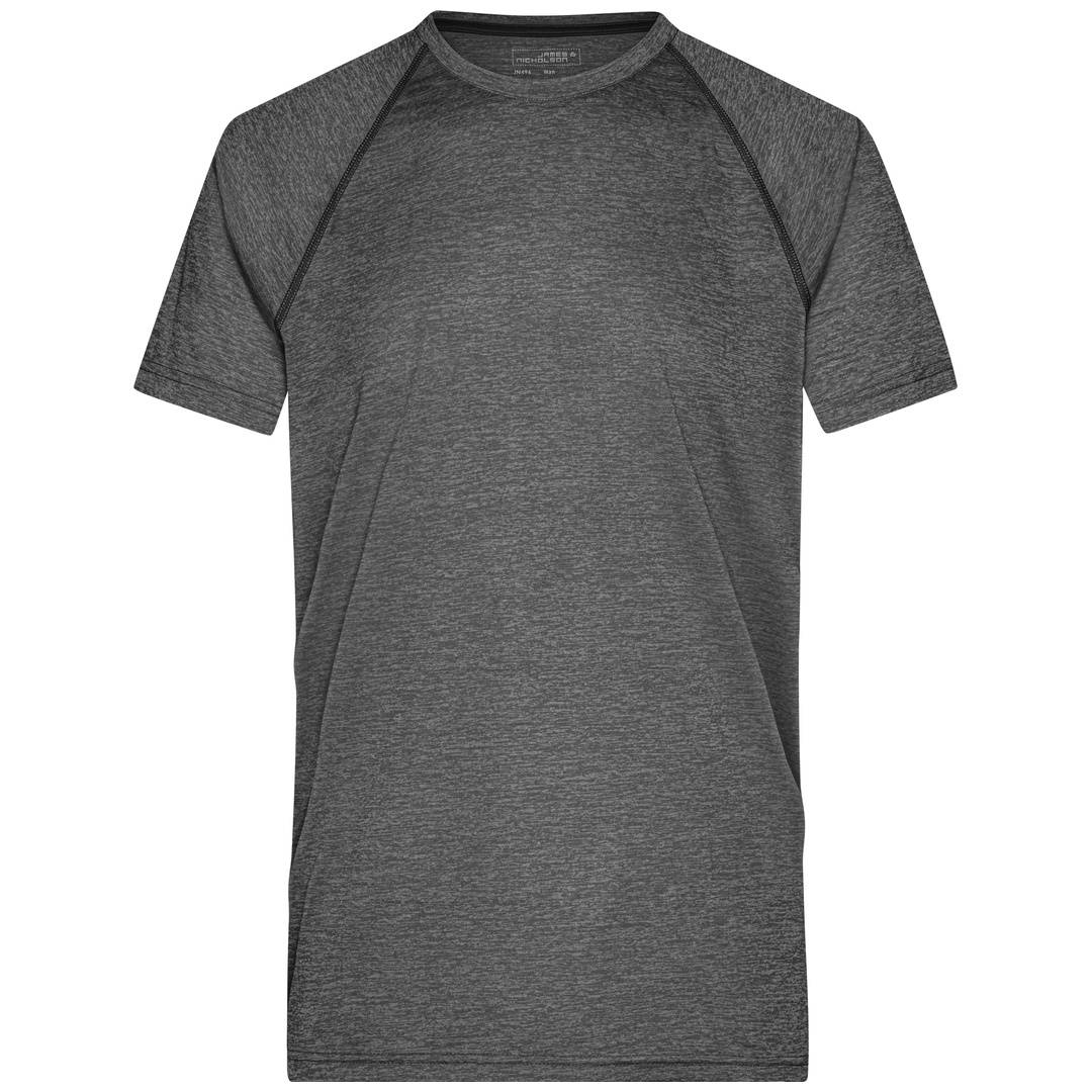 James & Nicholson Funktions-Shirt Herren JN496 Gr. L black-melange/black