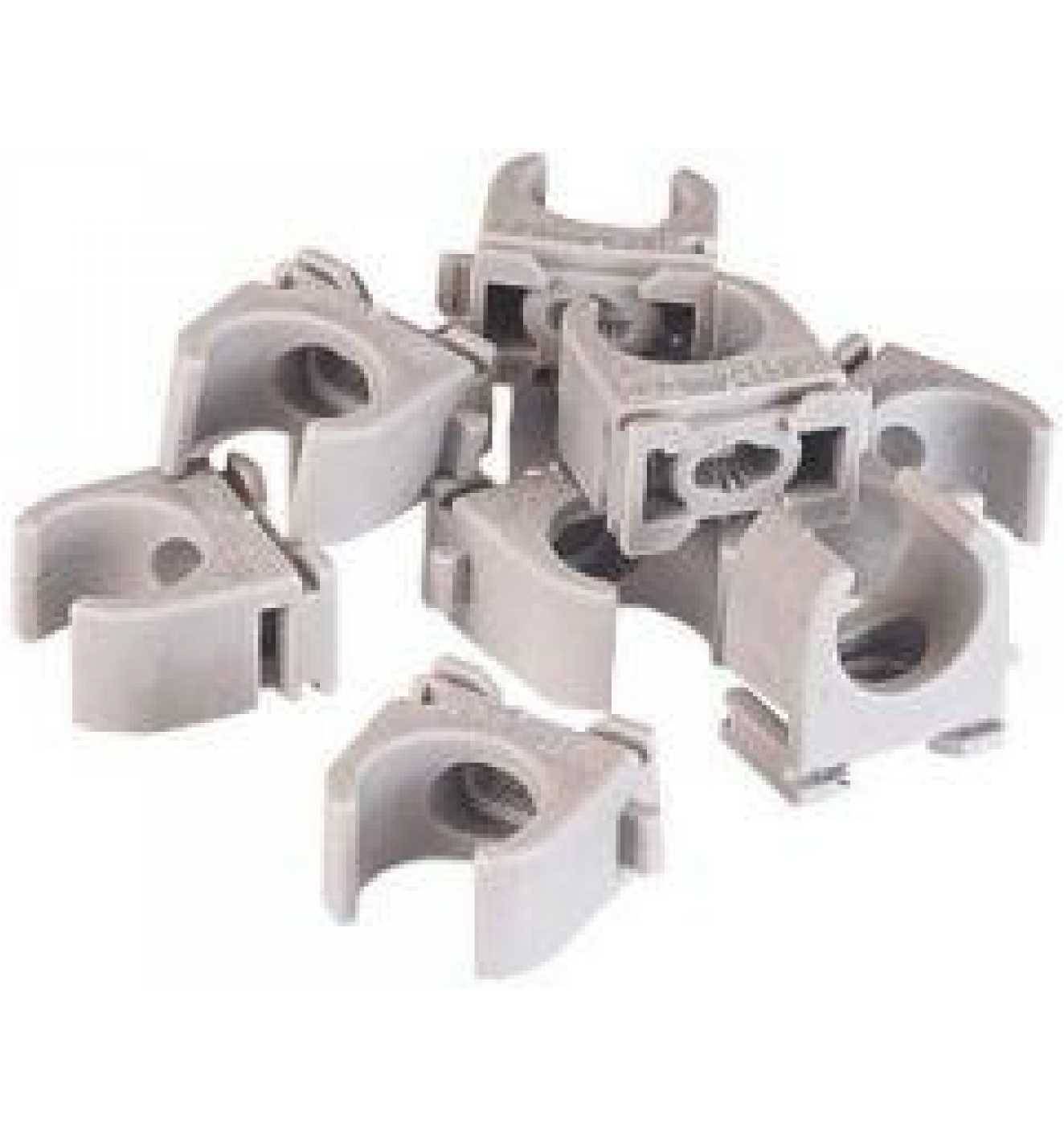 Heidemann Klemmschelle EN20, grau anreihbar, 10 Stk./Btl.