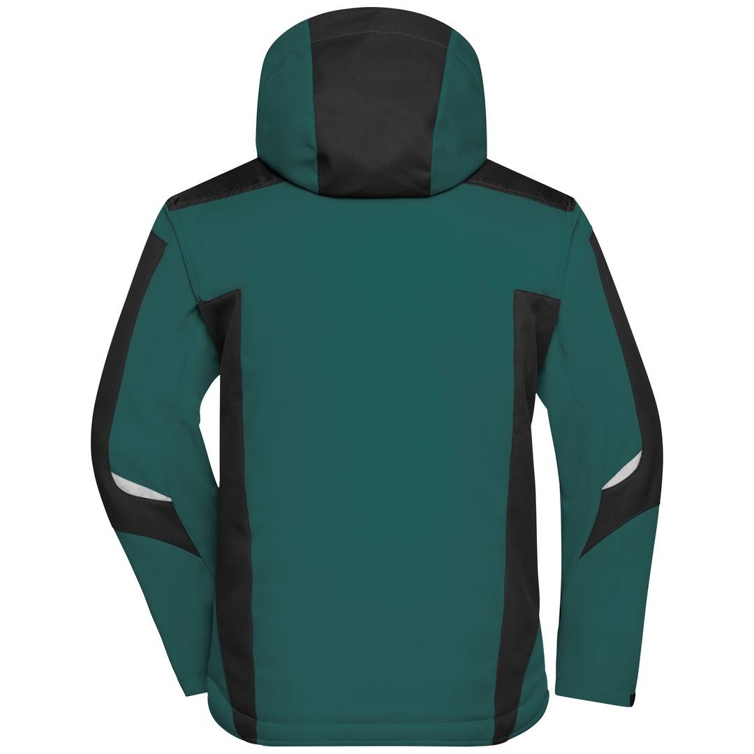 James &amp; Nicholson Professionelle Softshelljacke mit Innenfutter JN824 Gr. 2XL dark-green/black